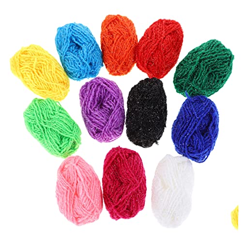 PHENOFICE 36 Stk 12 Farben Wolle bastelset basteln für knit set bastel material crochet set Garne Baumwollgarn Stränge Kaschmir Faden Haushaltsstrickhäkelgarn DIY Garn Acryl von PHENOFICE