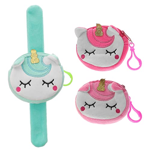 PHENOFICE 3St Einhorn Geldbörse Slap-Bands mit Einhorn- Kinder-Slap-Band Brieftasche armbänder für Kinder portmonee Kinder Einhorn-Cartoon-Schlagarmband Einhorn-Slap-Ringe PP Baumwolle von PHENOFICE