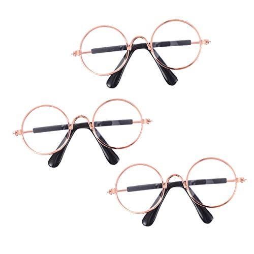 PHENOFICE 3St Mini-Brille Puppen Kleidung Puppen Klamotten Tu so, als würdest du eine Sonnenbrille Spielen Retro-Brille schnapsgläser Puppe Sonnenbrille Requisiten Sonnenbrillen für Katzen von PHENOFICE