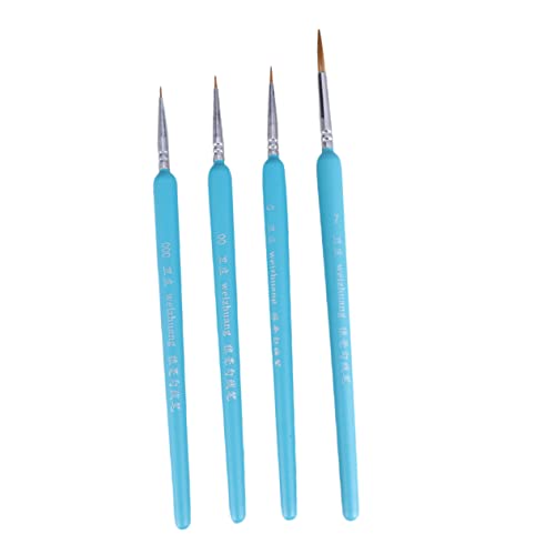 PHENOFICE 4 Stück Detailpinsel pro brush acrylharz künstlerpinsel holzstiel brush set feiner Pinsel Mikropinsel feine Detailfarbe Pinsel mit feiner Spitze professionelles Detail Hölzern von PHENOFICE