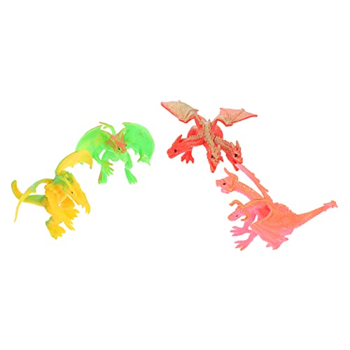 PHENOFICE 4 Stück Drachenmodell Drachendekor Dinosaurier-Modell Mini-Spielzeug Desktop-dekor Tischdekoration Drachenschmuck Drachenskulptur Desktop-Drachen-dekor Plastik von PHENOFICE