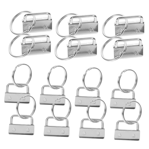 PHENOFICE 40St Schlüsselanhänger-Gurtbandclip Schlüsselanhängerringe Autoschlüssel-Schlüsselanhänger Hersteller Kette packetbandrollen tasc Bundclips Schlüsselband-Klemmanhänger Eisen Silver von PHENOFICE