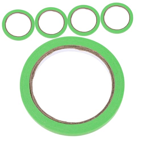 PHENOFICE 5 Rollen Abdeckband Aufkleber Etiketten Bandspender Dekorateure dekorband packing tape paketband Verzierungsklebeband selbstgemachtes abklebeband Papier Klebeband Sport Green von PHENOFICE