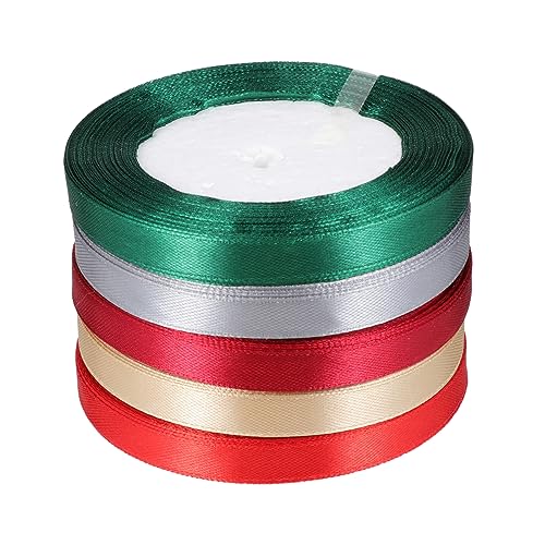 PHENOFICE 5 Rollen verpackung seidenband ribbon verpackung flechtgürtel decoration Geschenkbänder Weihnachtsgeschenkband Verpackungszubehör Verpackungsband Polyester von PHENOFICE