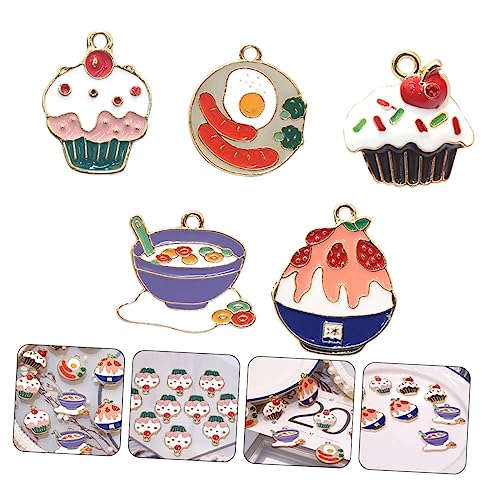 PHENOFICE 5 Stück Ohrring Anhänger Ohrhänger Halskette Ohrschmuck Cupcake Anhänger Charms Schmuckherstellung Fingdings Ohrstecker Material Ohrringe Ornament Ohrringe Mit Dekor von PHENOFICE