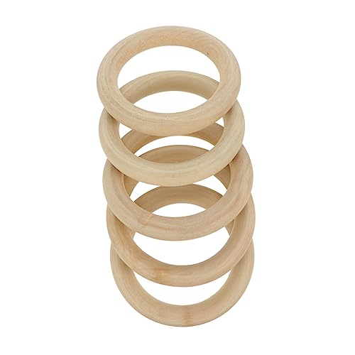 PHENOFICE 5 Stück Ringe Vorhangringe DIY Zubehör Reifen Stickrahmen Makramee Reifen Ringe DIY Zubehör DIY Material Ring Für Projekte Aus Holz von PHENOFICE