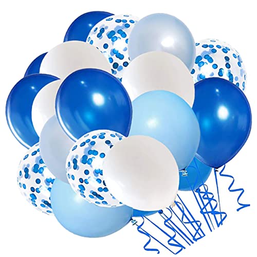 PHENOFICE 50 Stück Blauer Ballonanzug Hochzeitsdekoration Babyballons Massenballons Geburtstag Luftballons Konfetti Geburtstagsballons Ballons Zubehör Für Hochzeitsfeiern Emulsion von PHENOFICE