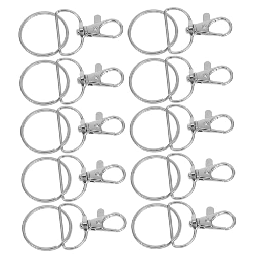 PHENOFICE 50 Stücke Metall Swivel Keychain Clip Karabiner Verschluss Keychain Herstellung Kit Für Handwerk Lanyard von PHENOFICE