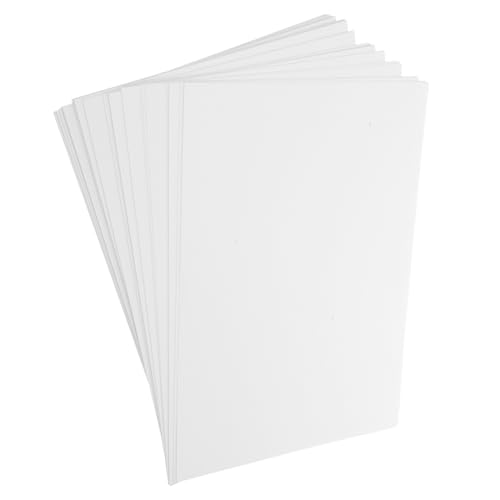 PHENOFICE 50 Stück Kunstkartenpapier malpapier selber machen schwarzer Karton DIY-Papier kreativpapier bastel materialien Papier für Heimwerker Bastelpapier zum Selbermachen Papierstau Weiß von PHENOFICE