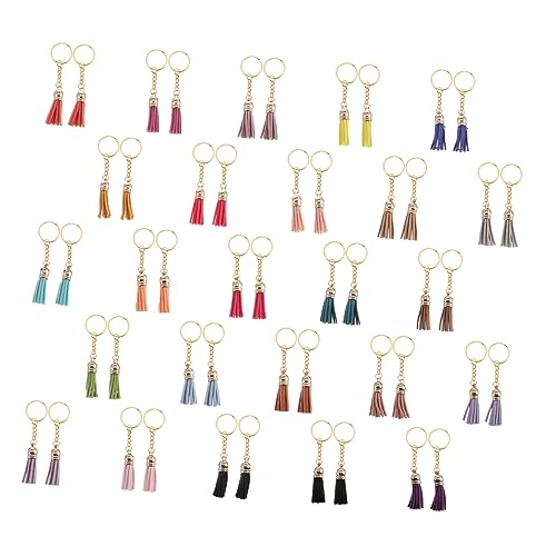 PHENOFICE 50 Stück Lederquasten DIY-Zubehör Tassel-Anhänger Schlüsselanhänger mit Quaste Bulk-Schmuck Mini-Schlüsselanhänger Autodekoration quaste DIY anhänger Schlüsselanhänger DIY-Anhänger von PHENOFICE