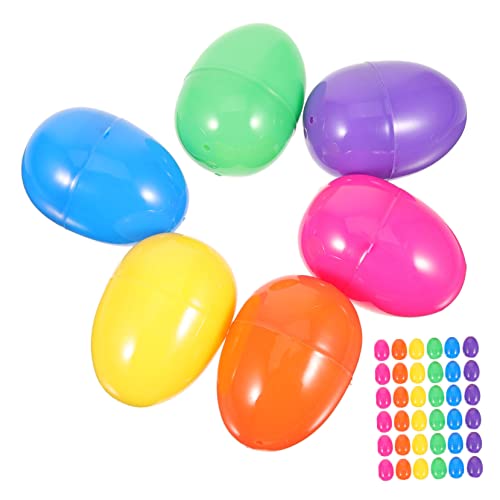 PHENOFICE 50 Stück Osterei Spielzeug leere eier zum füllen Ei füllbares Ornament Ostereier aufhängen easter egg decoration Kinderspielzeug Geschenkboxen mit Süßigkeiten zu Ostern Plastik von PHENOFICE