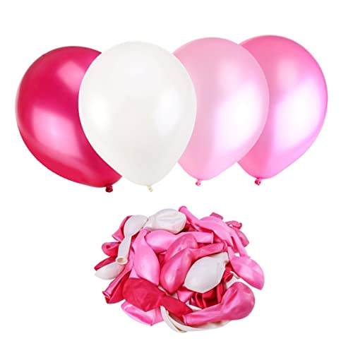 PHENOFICE 50 Stück Perlen Latex Luftballons Weiß Rosa Hellrosa Und Pflaume Für Hochzeit Geburtstag Und Partys Luftballons Ideal Für Kinder Und Festliche Dekoration von PHENOFICE