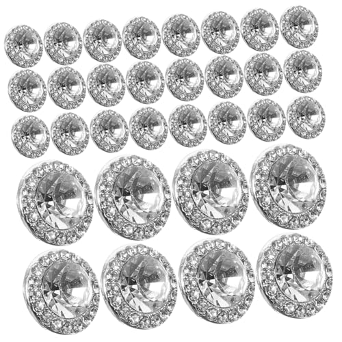 PHENOFICE 50Pcs Diamond Sonnenblumenknöpfe Damenhemd Hemd Strickjacke Ärmelkragen Kleidungsdekoration Knöpfe Kleidung Nähen Verschlussen Strassknopf Tasten Mit Strasszauber von PHENOFICE