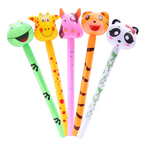 PHENOFICE 5St Aufblasbares Tier für Kinder aufblasbare Giraffe aufblasbarer Tiger aufblasbare Tiere Ballon Tiere Ballonstäbchen ballonie kidsballonie spielzeug luftballons Green von PHENOFICE