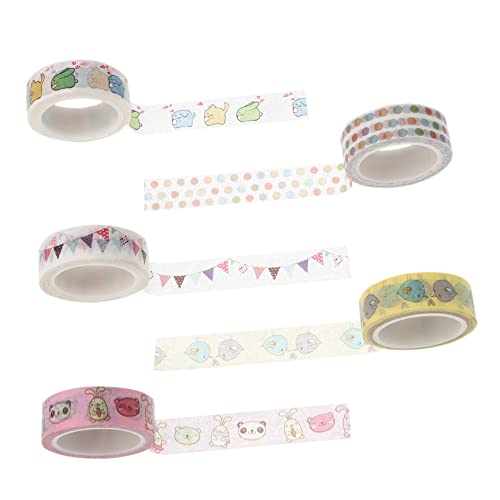 PHENOFICE 5st Zephyrband Tagebuch-dekorband Papierklebeband Selber Machen Klebriges Papierband Folie Washi Tape Washi-tape Basteln Japanische Klebebänder Washi Malerband Japanisches Papier von PHENOFICE