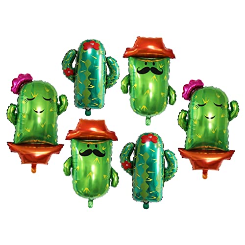 PHENOFICE 6 Stück Folienballons Für Hochzeiten Kaktus Luftballons Mexikanische Geburtstagsparty Dekorationen Geburtstagsdekorationen Riesiger Kaktus Ballon Kaktus Dekor Ballonbogen von PHENOFICE