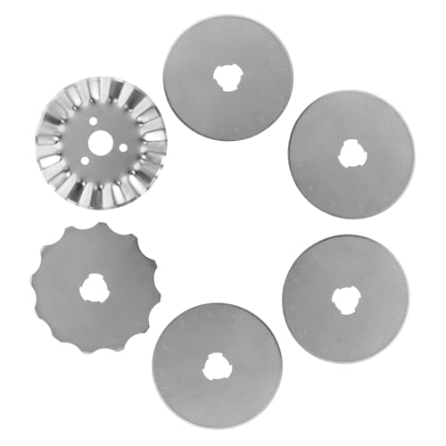 PHENOFICE 6 Teiliges Rollschneider Zubehör, Klingen Für Stoffrollschneider, Ersatz Rollschneiderklingen, Nähklingen, Lederschneideklingen, Ersatzklingen Für Rollschneider, Schärfer von PHENOFICE