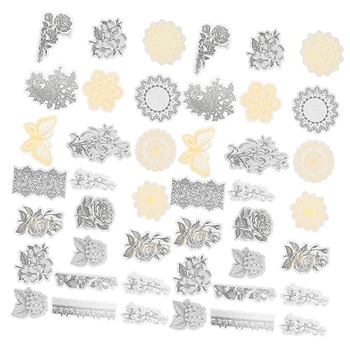 PHENOFICE 60St Pocket-Sticker-Pack Schrottbuch Scrapbook-Aufkleber für Hochzeiten Scrapbooking Sticker Scrapbook Stickers Blumenaufkleber Etikett Handkontoaufkleber Planer-Aufkleber Papier von PHENOFICE