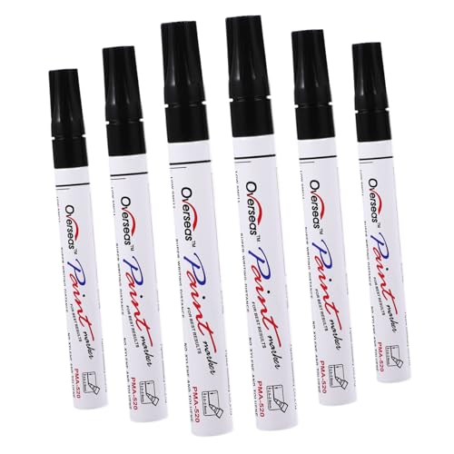 PHENOFICE 6St Malstift Schreibstifte Graffiti-Marker Farbmarker Marker für Kinder schreibkladde stempelstifte für kinder werkzeug Autolack Pflegestift Graffiti-Farbstifte Plastik Black von PHENOFICE