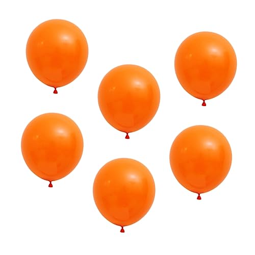 PHENOFICE 6st Ballon Orangefarbene Verzierungen -dekorationen Orangefarbenes Dekor Hochzeitsdeko Szenenlayout-dekor Party-layout-requisiten Emulsion von PHENOFICE