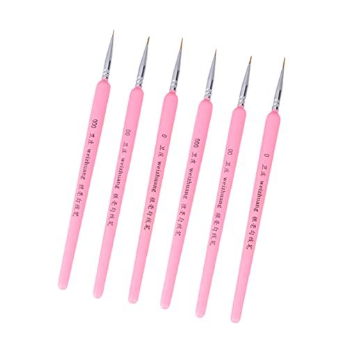 PHENOFICE 6st Detailpinsel Haarölbürste Farbmarker Für Kinder Stift in Lippenstiftform Malstifte Für Kinder Detailfarbe Rucksackhitze Auf Buchstaben Mikropinsel Feiner Pinsel Bambus von PHENOFICE