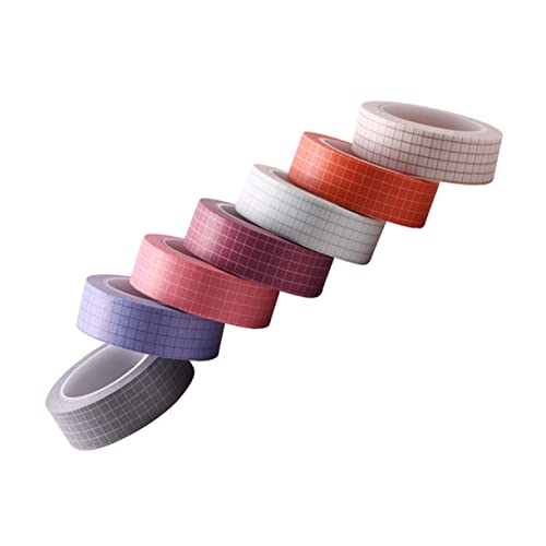 PHENOFICE 7 Rollen Gitter und Papier band Schneidematten für Bastelarbeiten japanisches abklebeband the washi tape geschenkverpackung Handkontenbänder Geschenkbänder Japanisches Papier von PHENOFICE