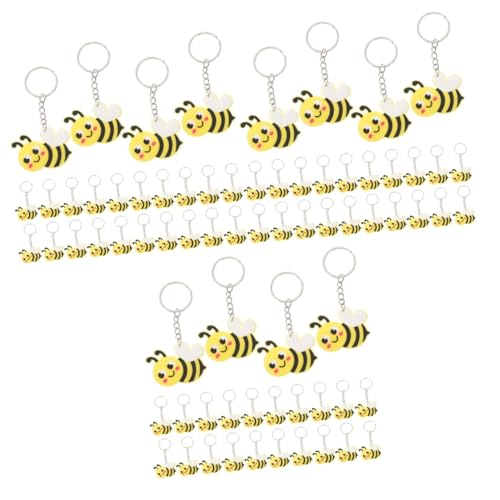 PHENOFICE 72 Stk Biene Schlüsselanhänger Bienentasche Honigbienen-Geschenktüten bienen bienen zubehör schlüsselanhänger stitch portemonnaie kinder Schlüsselbund Taschenanhänger PVC von PHENOFICE