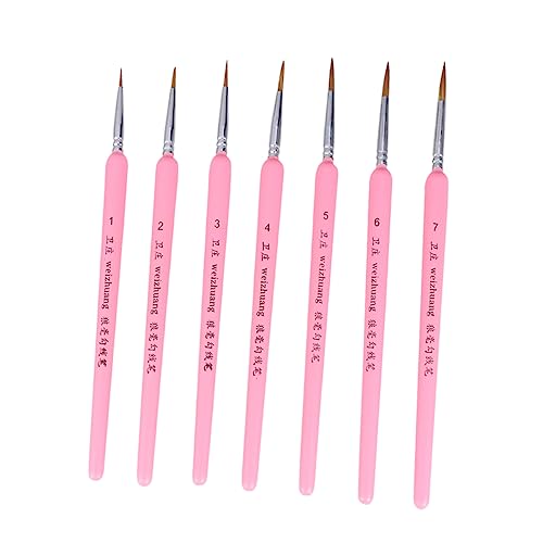 PHENOFICE 7St Miniaturfarbe acrylharz acrylklötzchen paint brushes s art paintbrush colör Pinsel Wasserfarbenstifte Malen für Kinder Künstler malen feiner Lack feine Detailfarbe Hölzern von PHENOFICE