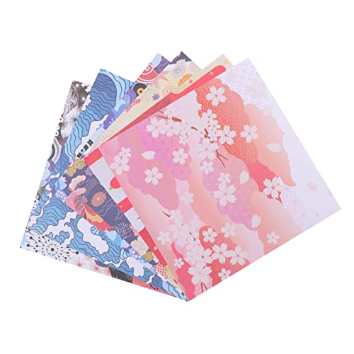 PHENOFICE 8 Packungen Origami Papier Im Japanischen Stil 15 X 15 Cm Gefaltetes Origami Papier Japanisches Chiyogami Papier Doppelseitiges Origami Papier Origami Projekte Quadratisches von PHENOFICE