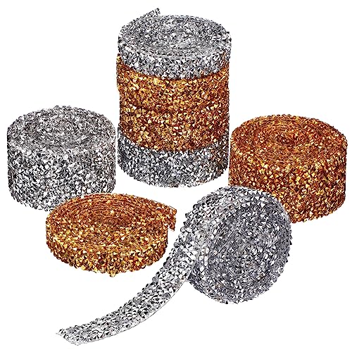 PHENOFICE 8 Rollen Strassband Bling Band Diamantband Bling Strassstreifen Glitzernde Aufkleber Kristalldekor Edelsteinband Diamantdekor Selbstklebende Strassstreifen Aus Harz von PHENOFICE