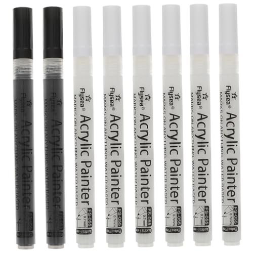 PHENOFICE 8St Acrylmarker Füller Markierungsstifte zum Malen Stifte farbige Tinte feine Punktmarkierungen acyllackfarbe stifte schreibutensilien Acrylstifte zum Malen weißer Marker dauerhaft von PHENOFICE