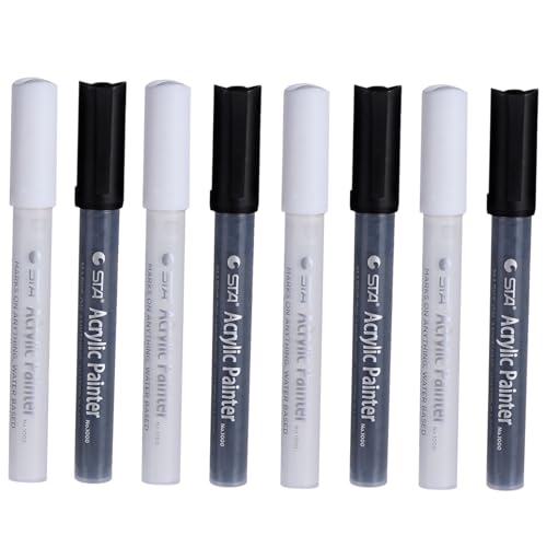 PHENOFICE 8St Aquarells tift Marker Textmarker Acrylstifte Farbmarker Stift Acrylfarbenmarkerstifte acrylic pen acyllackfarbe stifte wachsstifte Markierungsstifte acrylmarker stifte Plastik von PHENOFICE