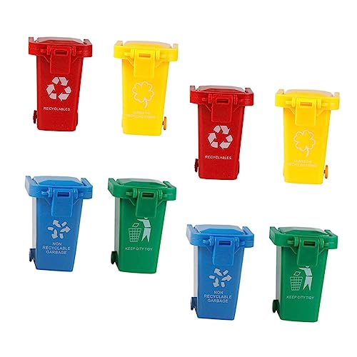 PHENOFICE 8St Mini-Mülleimer Schreibtisch-Mülleimer Mini Desktop-Mülleimer Papierkorb Mini Trash can Kinder Abfallbehälter Mülleimer Kinderspielzeug Mülltonne Kinderspielzeug Plastik von PHENOFICE