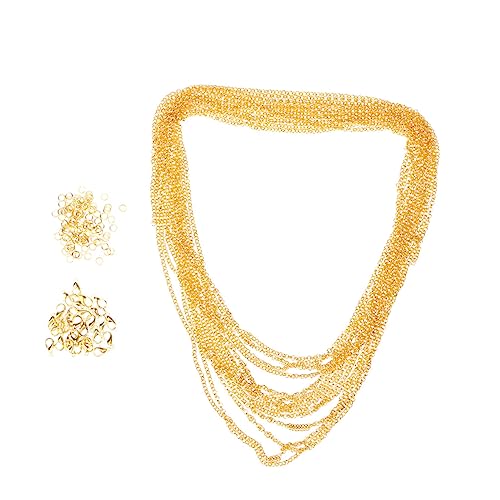 PHENOFICE Dekore Zur Schmuckherstellung Zubehör Zur Schmuckherstellung Verschlüsse Diy Gliederkette Für Schmuck Kit Zur Herstellung Von Tonarmbändern Ringe Goldgefüllte Kettenmasse Golden von PHENOFICE