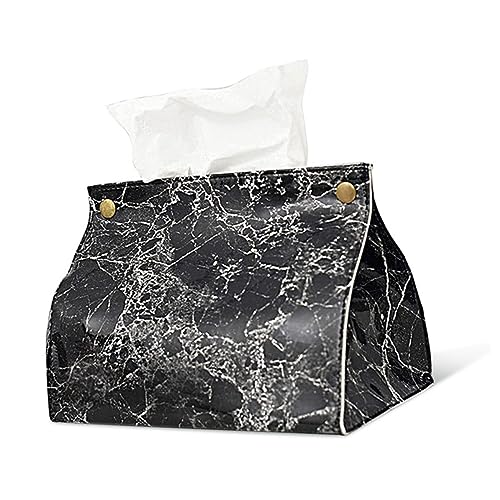 PHENOFICE Kasten Pappschachtel Servietten-Organizer-Tisch Auto Serviettenhalter Dekorativer Papierhalter Serviettenhalter Fürs Auto Wandmontierte Papierhandtuchhalter Gewebehülle Leder Black von PHENOFICE