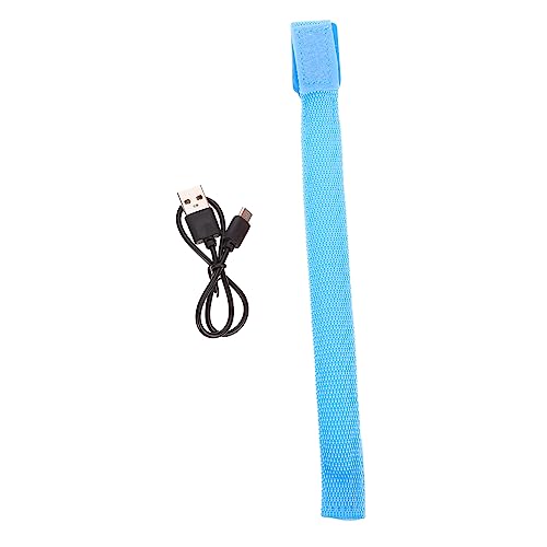 PHENOFICE LED-Leuchtarmband Laufarmband laufender Handgelenksgürtel Leuchtendes Armband Ladearmband LED-Armband Kletter Armband uhrenarmbänder Leuchtarmbänder LED-Glüh-Armbänder Stoff Blue von PHENOFICE