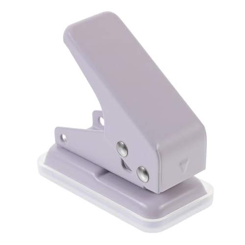 PHENOFICE Mini-Locher Papierlocher für Sammelalben Lochzange Bürolocher Bastel-Loch-Bindematerialien bastel stanzmaschine hole punch werkzeug 1-Loch-Stanzer Ordnerstanzer Metall Lavender von PHENOFICE