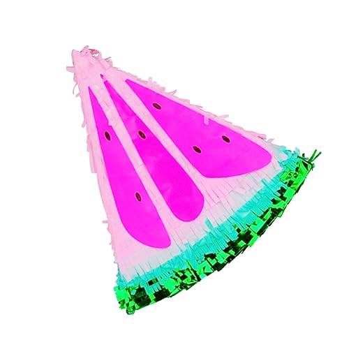 PHENOFICE Piñata Partytüte Süßigkeiten Wassermelonen-Pinata Wassermelonen-Dekor Goldene Party-Pinata rosa Dekorationen Mini-Spielzeug komfetti mexikanische Süßigkeiten Babyspielzeug Papier von PHENOFICE