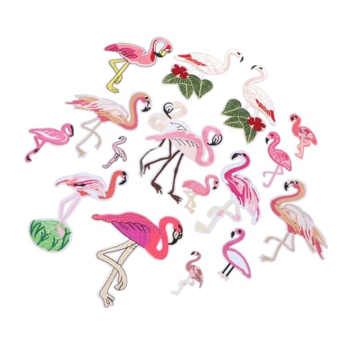 PHENOFICE Satz Flamingo Patch Aufkleber fashing costume kinder apfelding ironing Flicken aufnähen Stickerei-Applikationspatch bügeleisen Patch-Aufkleber für Kleidung Stickerei-Stoffflicken von PHENOFICE