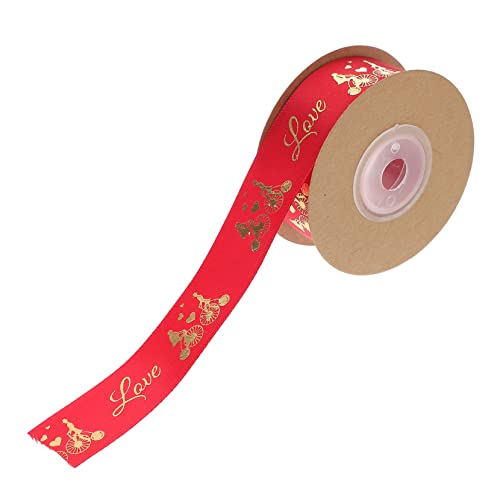 PHENOFICE Schleife Valentinstag Verpackungsband Geschenkverpackungsband Paketband ribbon ripsband das Geschenkband zum Valentinstag exquisites Geschenkband Polyester rot von PHENOFICE