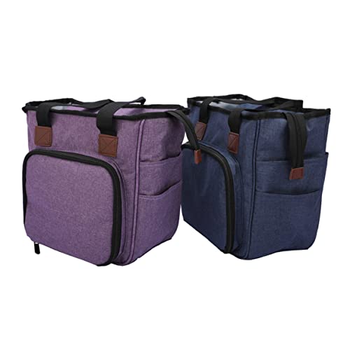 PHENOFICE Schulter-Aufbewahrungstasche bastel organizer handarbeitstasche knitting bag Handarbeitsorganizer verbandstasche fleebag gewebesäcke Wäschesack Wollgarn-Aufbewahrungstasche Violett von PHENOFICE