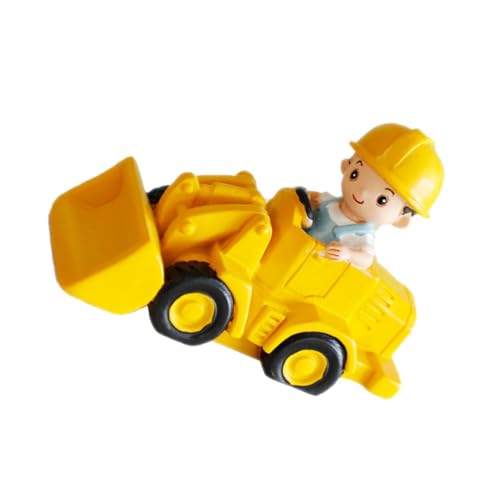 PHENOFICE Simulations-Bulldozer Fahrzeuge Kuchendekoration Spielzeug technische LKW-Topper kinder puppenwagen kinder geburtstagsdeko Boy toys Mini-Engineering-Truck Konstruktionsmodelle Harz von PHENOFICE