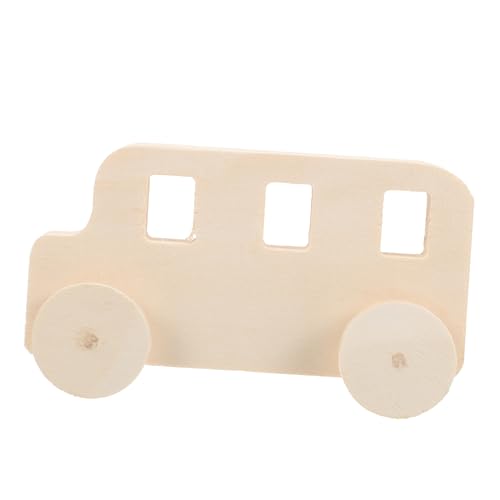 PHENOFICE Spielzeug Auto Selber Lackieren Automodelle Selber Bauen Unfertiges Kinderauto Unfertiges Automodell Diy-auto Autoverzierung Selber Machen Auto Lackieren Leere Autos Beige Hölzern von PHENOFICE