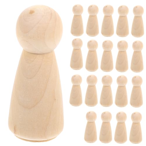 PHENOFICE Unlackierte Puppendoll Set DIY Malen Peg Dolls Für Handgemachte Holzfiguren Für Landhaus Dekoration Und Bastelprojekte von PHENOFICE