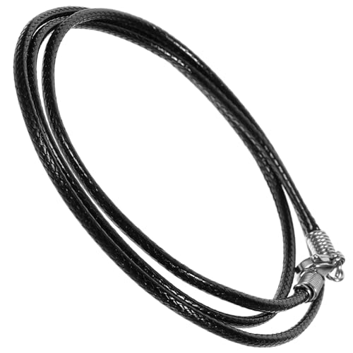 PHENOFICE Wachshalskettenschnur Geflochten Mit Verschluss 2mm Dicke Schmuckherstellungsschnur Transparent Ideal Für DIY Halsketten Und Armbänder Langlebige Und Reißfeste Qualität von PHENOFICE