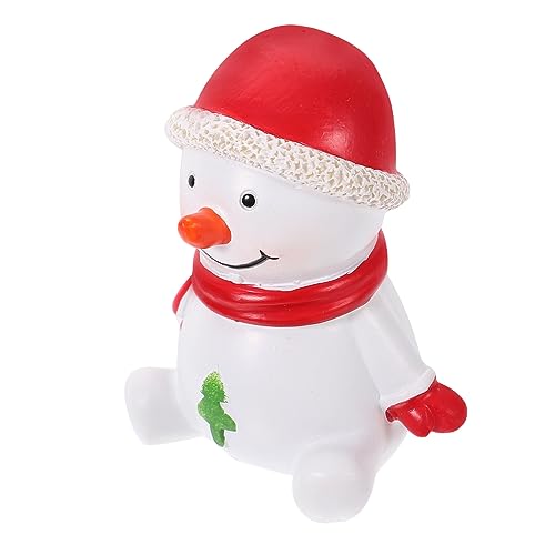 PHENOFICE Weihnachtlicher Schneemann Tischdeko Resin Figuren Für Weihnachten Miniatur Weihnachtsdeko Festliche Dekoration Für Das Zuhause Xmas Modell Deko Geschenkidee Für Die von PHENOFICE