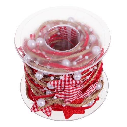 PHENOFICE Weihnachtsband Mit Fünfzackigem Stern 1 Rolle DIY Geschenkband Für Die Festliche Verpackung Ideal Für Weihnachtsdekoration Und Bastelprojekte Hochwertiger Qualität von PHENOFICE