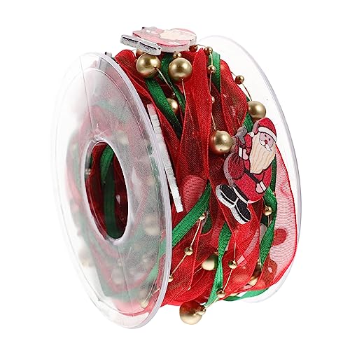 PHENOFICE Weihnachtsdekorationsband Christbaumschmuck Weihnachtsbänder Weihnachtsgirlandenband Baumbänder ribbons weihnachtsbaumdeko dekoratives Band für Weihnachten Geschenkbänder Holz von PHENOFICE