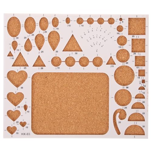 PHENOFICE bastelvorlagen bastelbedarf Korkmaterial Vorlage Scrapbooking Vorlage Handarbeitsvorlage Quilling-Vorlage Quilling-Kits für Anfänger Blumenvorlage aus Papier Quilling-Stift Plastik von PHENOFICE