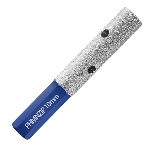 Diamant Schleifkörper 10mm Diamant Fingerfräser Schleifbits Fingerbohrer Diamant Fasenbohrer mit HEX-Schaftadapter Diamantfräser Vergrößerung Vorhandener Löcher für Porzellan, Marmor, Keramik, Granit von PHMNZIP